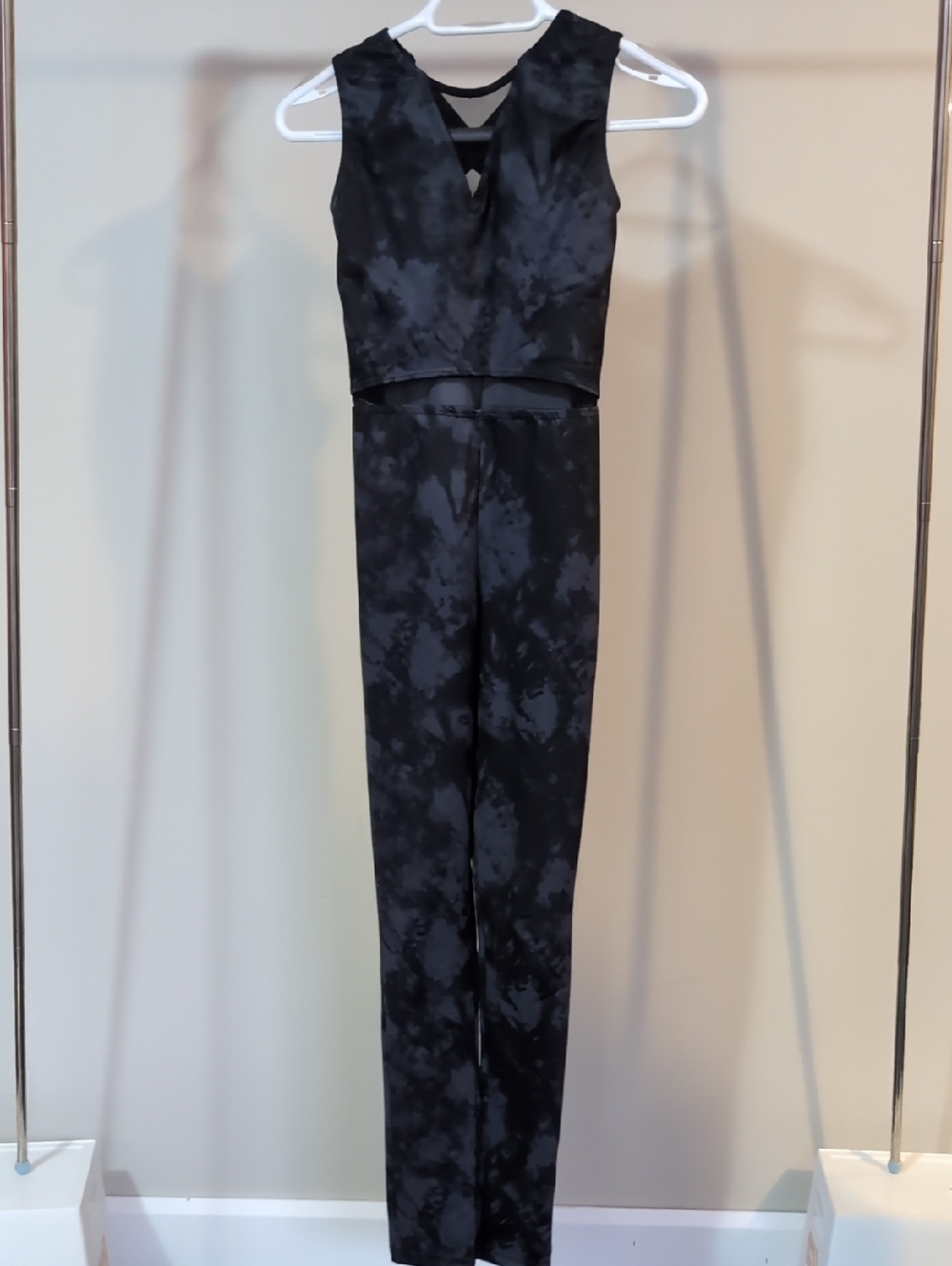 Black Tie-Dye Dance Jumpsuit - Acro Costume